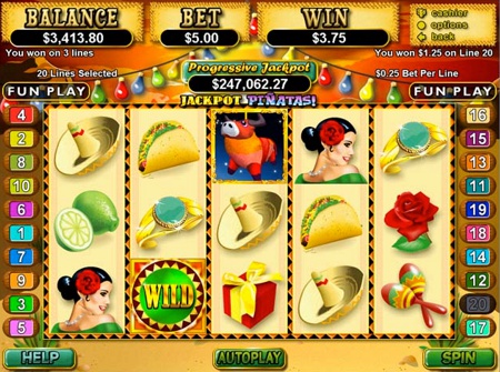 Jackpot Pinatas - RTG Progressive Slot